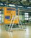 Podestleiter Plattform-H.1830mm Alu.7 Stufen m.Kunststoffeinlage beids.begehbar