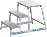 Arbeitspodest Alu.Stufen 3 eins.begehbar H.600mm Riffelblech ZARGES