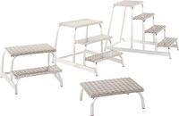 Arbeitspodest Alu.Stufen 4 eins.begehbar H.800mm Riffelblech ZARGES
