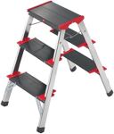 Klapptritt Stufen 2 x 3 Plattformhöhe 660mm Alu.m.Anti-Rutsch-Riffelung HAILO