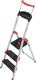 Stufenstehleiter, NW-Nr.: 9000463220 Alu. 3 Stufen einseitig, Gesamttragfähigkeit 225kg Arbeitshöhe ca. 2370mm