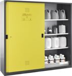 Umweltschrank H1950xB2000xT500mm anthrazitgrau/zinkgelb