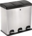 Tretabfallsammler Helit "the separator" 3x 20l DxH592mm VA silber HELIT