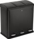 Tretabfallsammler Helit "the separator" 3x 20l DxH592mm Stahlbl.schwarz HELIT