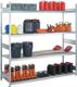 Weitspann-Steckregal H3000xB2500xT500mm Anbauregal 5 Stahlböden Trgf.400kg