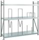 Weitspannregal H2000xB2000xT500mm Grundfeld verz. 3 Stahlpaneele-Böden Trgf.500k