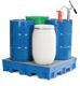 Auffangwanne 255l L1235xB1235xH275mm PE m.verz.Gitterrost ASECOS