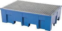 Auffangwanne 220l L1245xB865xH350mm PE m.verz.Gitterrost