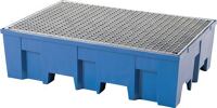 Auffangwanne 220l L1245xB865xH350mm PE m.verz.Gitterrost