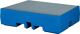 Auffangwanne blau L1300xB900xH350mm PE mit verzinkt Gitterrost