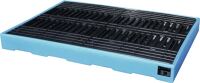 Flachwanne L1660xB1260xH150mm PE m.PE-Gitterrost Auffangvol.300l