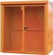 Gasflaschencontainer B2120xT1210xH2265mm m.Dach gelborange o.Trennw.BAUER