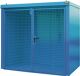 Gasflaschencontainer B2425xT1610xH2265mm m.Dach lichtblau o.Trennw.BAUER