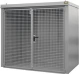 Gasflaschencontainer B2425xT1610xH2265mm m.Dach mausgrau o.Trennw.BAUER