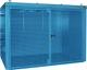 Gasflaschencontainer B3120xT1610xH2295mm m.Dach lichtblau o.Trennw.BAUER