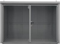 Gasflaschencontainer B3120xT1610xH2295mm m.Dach mausgrau o.Trennw.BAUER