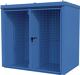 Gasflaschencontainer B2425xT1610xH2265mm m.Dach lichtblau Doppelflügeltür BAUER