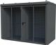 Gasflaschencontainer B3120xT1610xH2295mm m.Dach mausgrau Doppelflügeltür BAUER