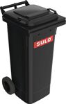 Müllgroßbehälter 80l HDPE anthrazitgrau fahrbar,n.EN 840 SULO