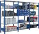 Steckregalsystem H3000xB1000xT600mm Grundregal 7Stahlböd. Trgf.150kg verz./blau