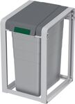 Wertstoffsammler 35l H570xB350xT415mm telegrau staubgrau Basiseinheit HAILO