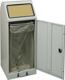 Wertstoffsammler 70l H1000xB400xT380mm lichtgrau Müllsackhalter,Trethebel STUMPF