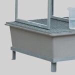 Stahlfußgestell f.GFK-Auffangwanne 2x200l verz.