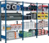 Steckregal H2500xB1000xT400mm Anbauregal 6 Stahlböden Trgf.250kg verz.SCHULTE