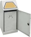 Wertstoffsammler 60l H900xB400xT380mm lichtgrau verzinkter Einsatz,o.Trethebel