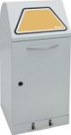 Wertstoffsammler 60l H900xB400xT380mm lichtgrau verzinkter Einsatz,m.Trethebel