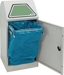 Wertstoffsammler 60l H900xB400xT380mm lichtgrau m.Müllsackhalter,o.Trethebel