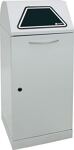 Wertstoffsammler 120l H900xB400xT380mm lichtgrau verzinkter Einsatz,o.Trethebel