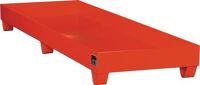 Auffangwanne 241l L2400xB800xH250mm Stahlbl.o.Gitterrost feuerrot