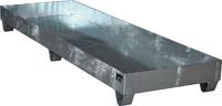 Auffangwanne 241l L2400xB800xH250mm Stahlbl.o.Gitterrost silber
