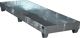 Auffangwanne 241l L2400xB800xH250mm Stahlbl.o.Gitterrost silber