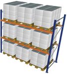 Palettenregal H2500xB1825xT1100mm Grundregal Feldlast 5544kg SCHULTE