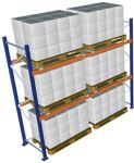 Palettenregal H3000xB2700xT1100mm Grundregal Feldlast 5636kg SCHULTE