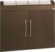 Wertstoffsammler H975xB1100xT320mm Inh.4x45l Soft-Mocca Klappen VA STUMPF