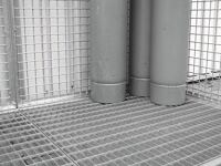 Gitterrostboden f.Gasfl.-Container,B 3100xT 1500mm STA verz.BAUER