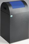 Wertstoffsammler 43l H600xB320xT320mm antik-silber/blau