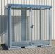 Gasflaschencontainer B2535xT1575xH2260mm verzinkt,m.Dach m.Gitterrostboden BAUER