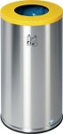 Wertstoffsammler 70l H700xB355xT355mm silber verkehrsgelb stationär VAR