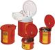 Wasch- u.Tauchbehälter 19,0l Stahlbl.rot D360xH360mm JUSTRITE