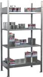 Abfallsammler H1190xB630xT540mm 240l silber,RAL 9006 stationär VAR
