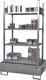 Kleingebinderegal B1000xT600xH2000mm Grundregal 4 Gitterroste BAUER