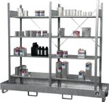 Kleingebinderegal B1000xT600xH2000mm Grund- u.Anbauregal 8 Fbd.BAUER