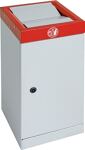 Wertstoffsammler 30l H600xB300xT300mm m. verz. Einsatz Kopfelement feuerrot