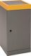 Wertstoffsammler 70l H850xB400xT380mm graualu-Struktur/signalgelb