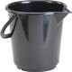 Eimer 10,5l HD-Polyethylen schwarz Kunststoffbügel D.286mm H.283mm HÜNERSDORFF