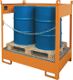Auffangwanne 220l L1410xB1410xH1435mm Stahlbl.m.Gitterrost silber BAUER
